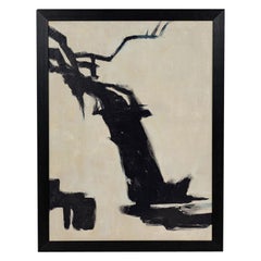 American Contemporary Abstract Expressionism Black and White Painting
