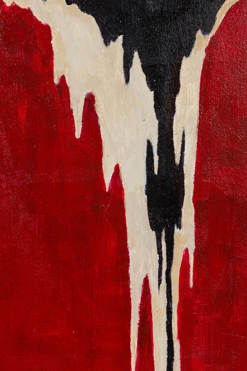 American Contemporary Abstract Expressionist Red and Black Painting (amerikanisch) im Angebot
