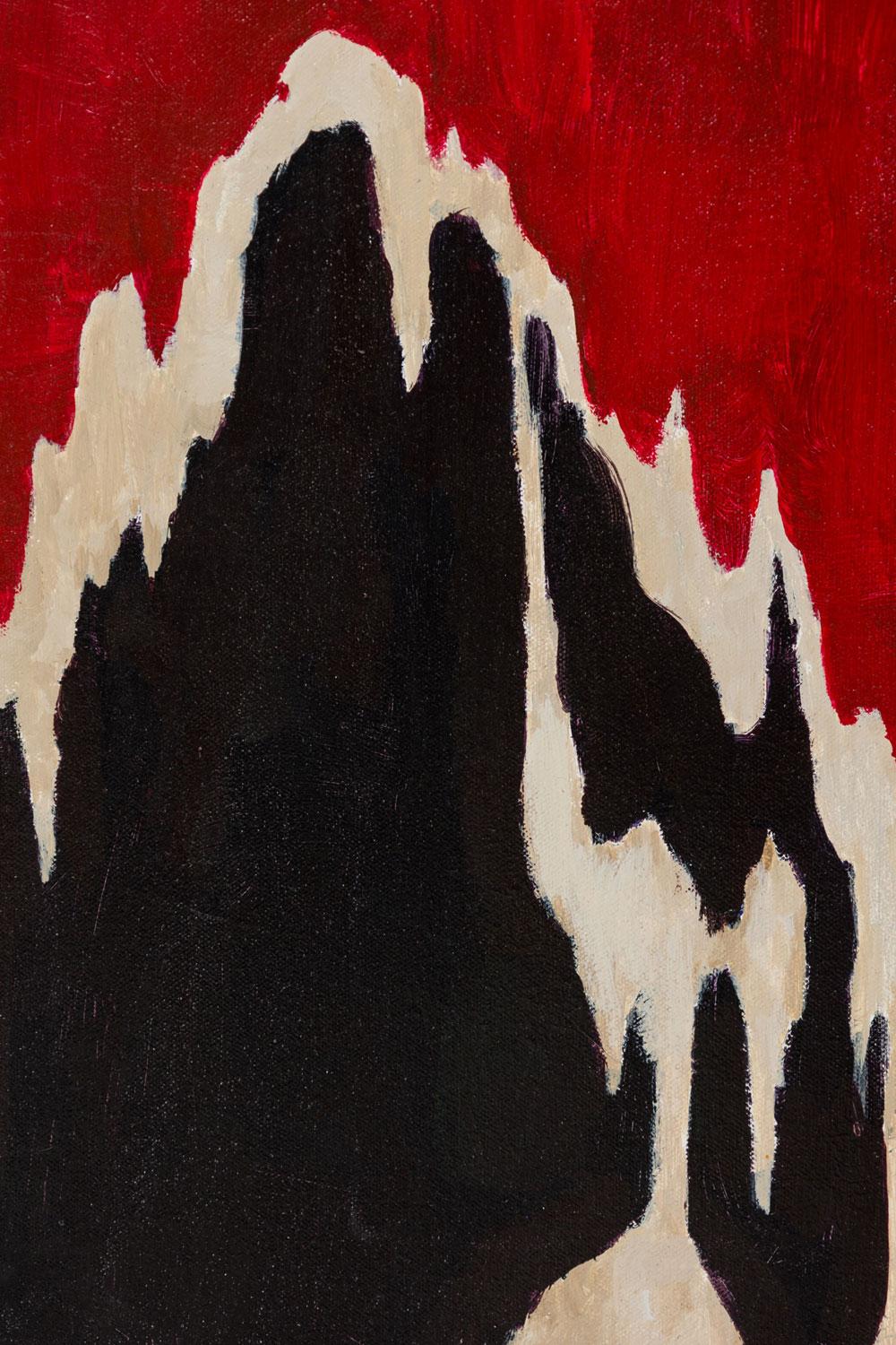 American Contemporary Abstract Expressionist Red and Black Painting im Zustand „Gut“ im Angebot in Queens, NY