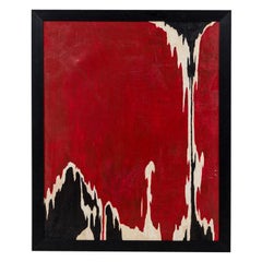 American Contemporary Abstract Expressionist Red and Black Painting