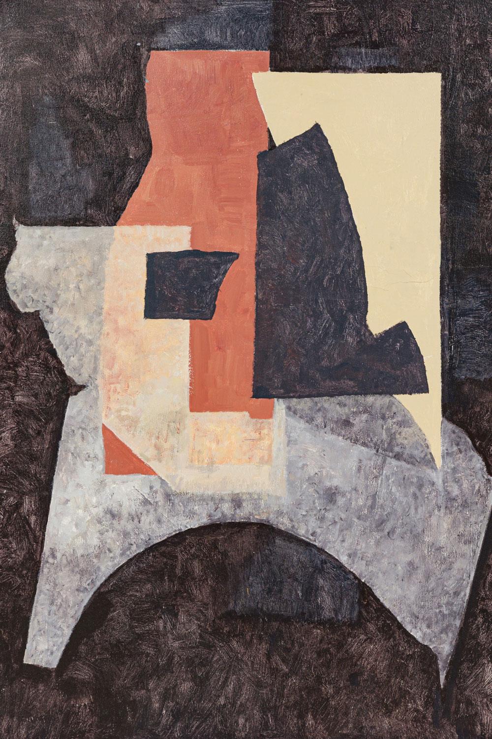 American Contemporary Abstract Multicolored Collage Style Painting (amerikanisch) im Angebot