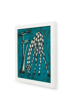 Contemporary Abstract Giraffe Painting, 20th Century American Art