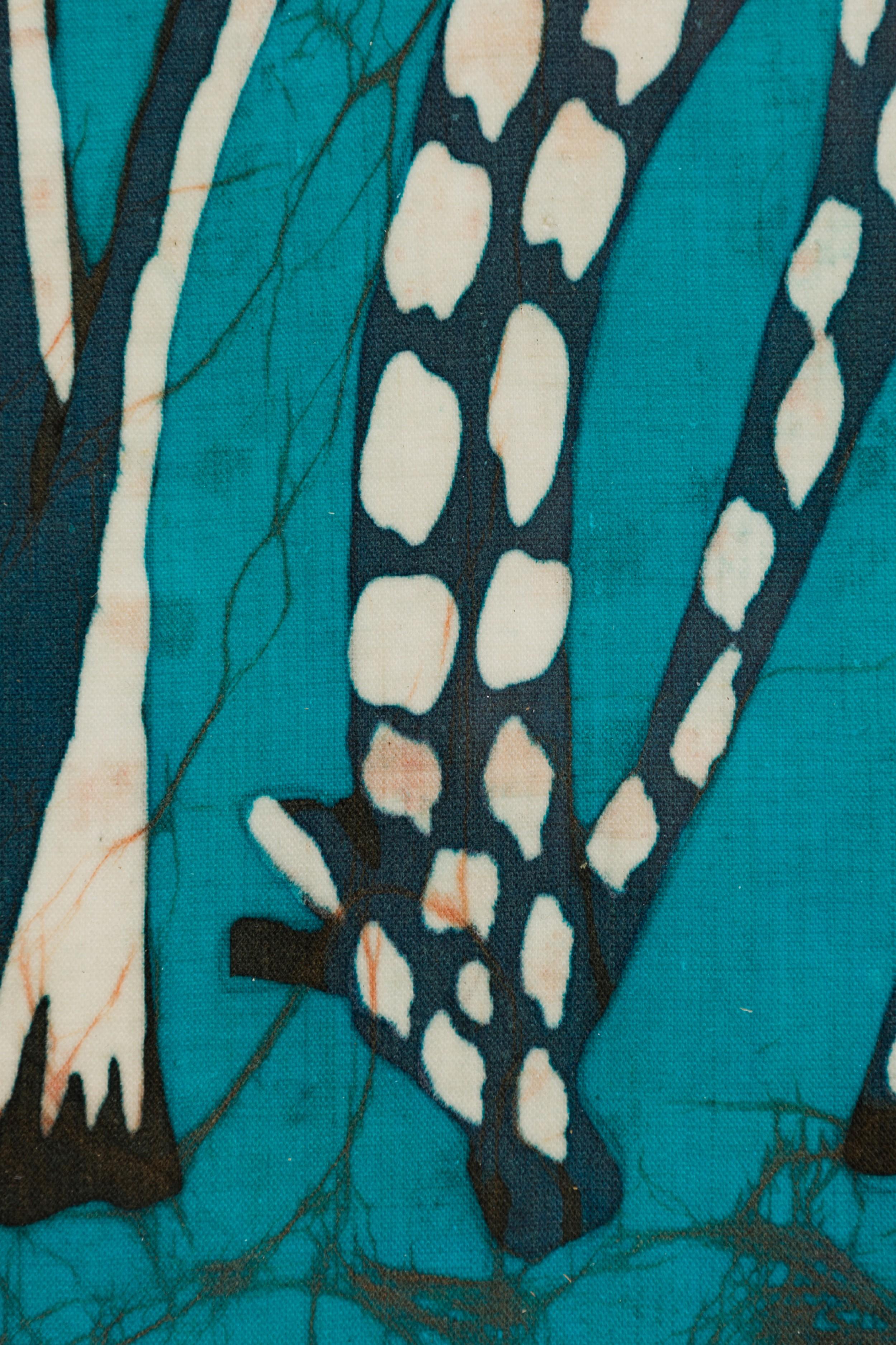 Pintura abstracta contemporánea americana de una jirafa de lunares blancos y negros Estadounidense en venta