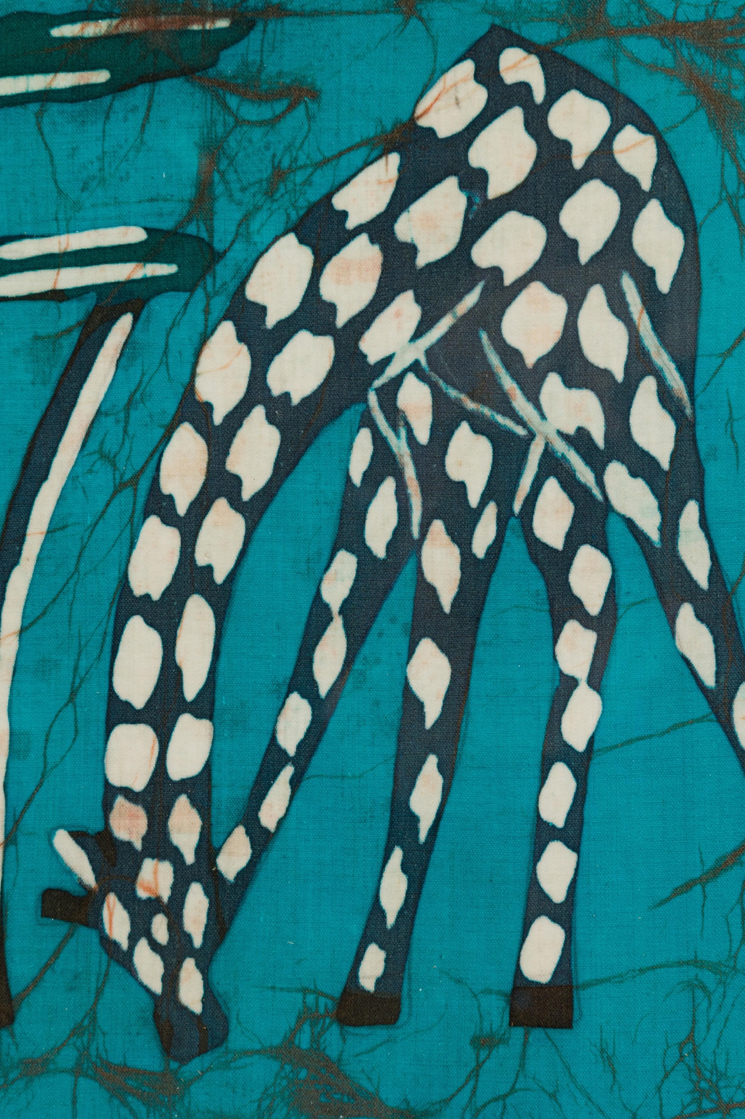 Pintura abstracta contemporánea americana de una jirafa de lunares blancos y negros en Bueno estado para la venta en Queens, NY