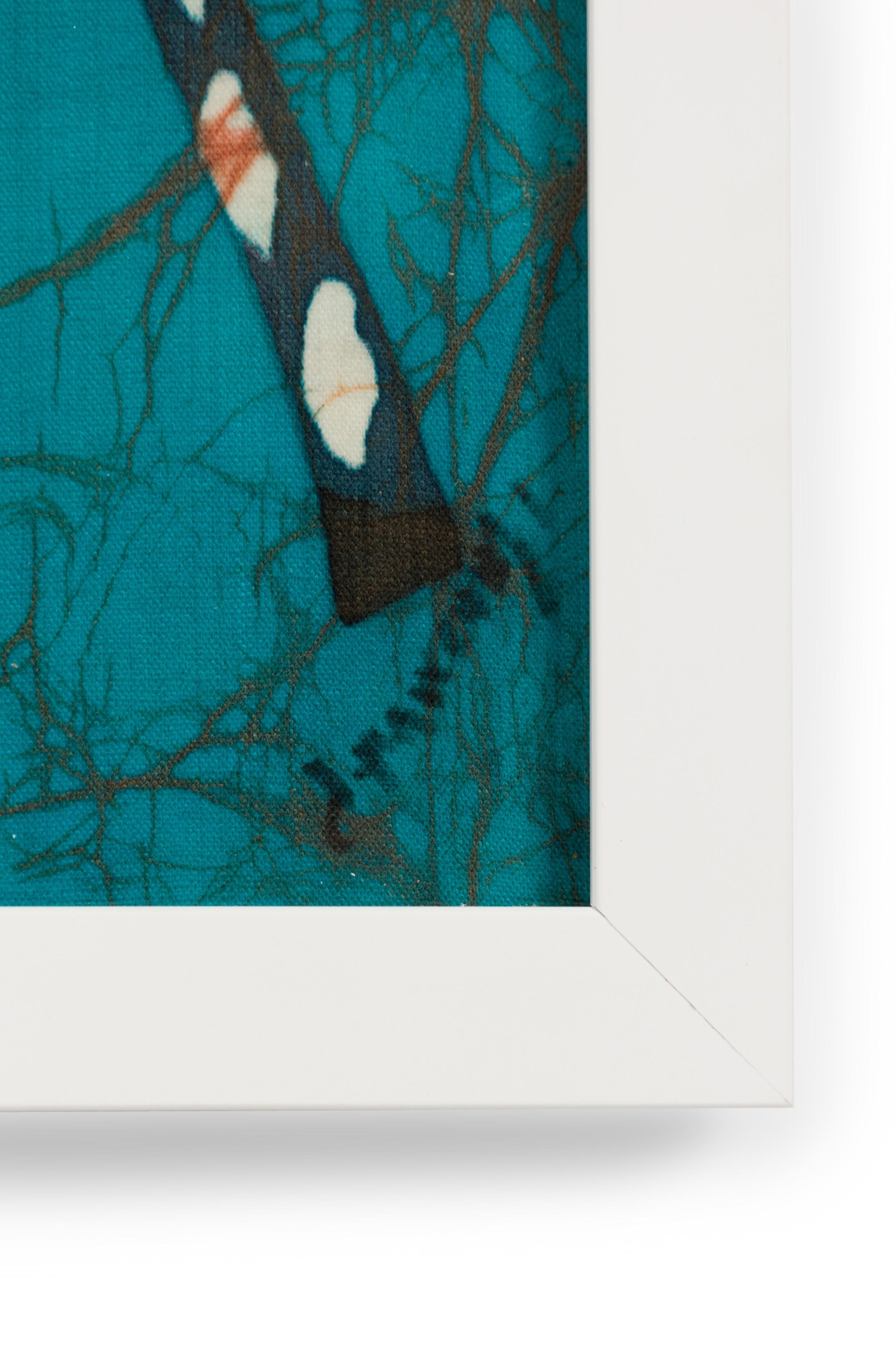 Pintura abstracta contemporánea americana de una jirafa de lunares blancos y negros siglo XX en venta