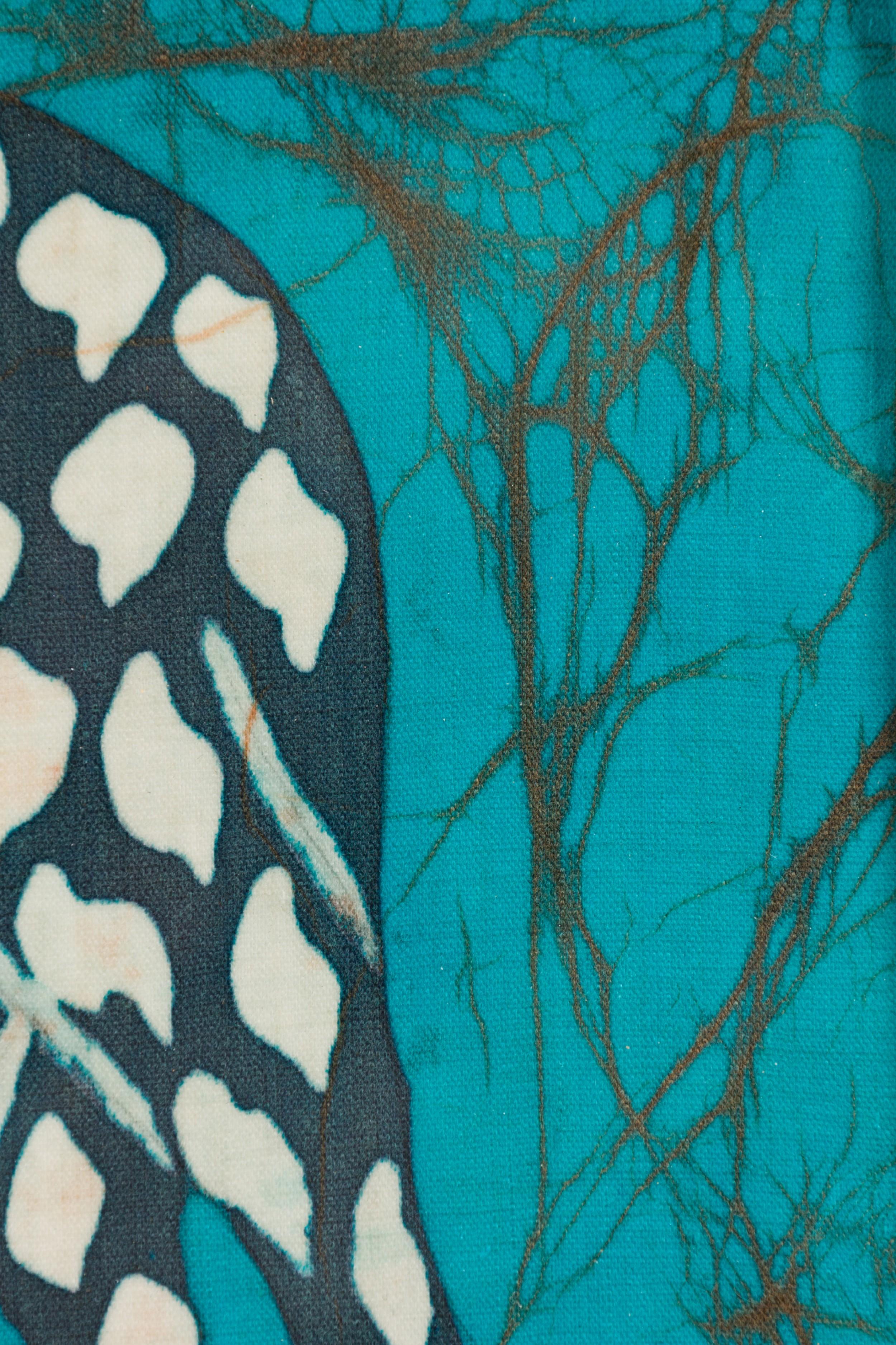 Pintura abstracta contemporánea americana de una jirafa de lunares blancos y negros en venta 1