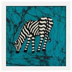 American Contemporary Abstract Painting of a Zebra