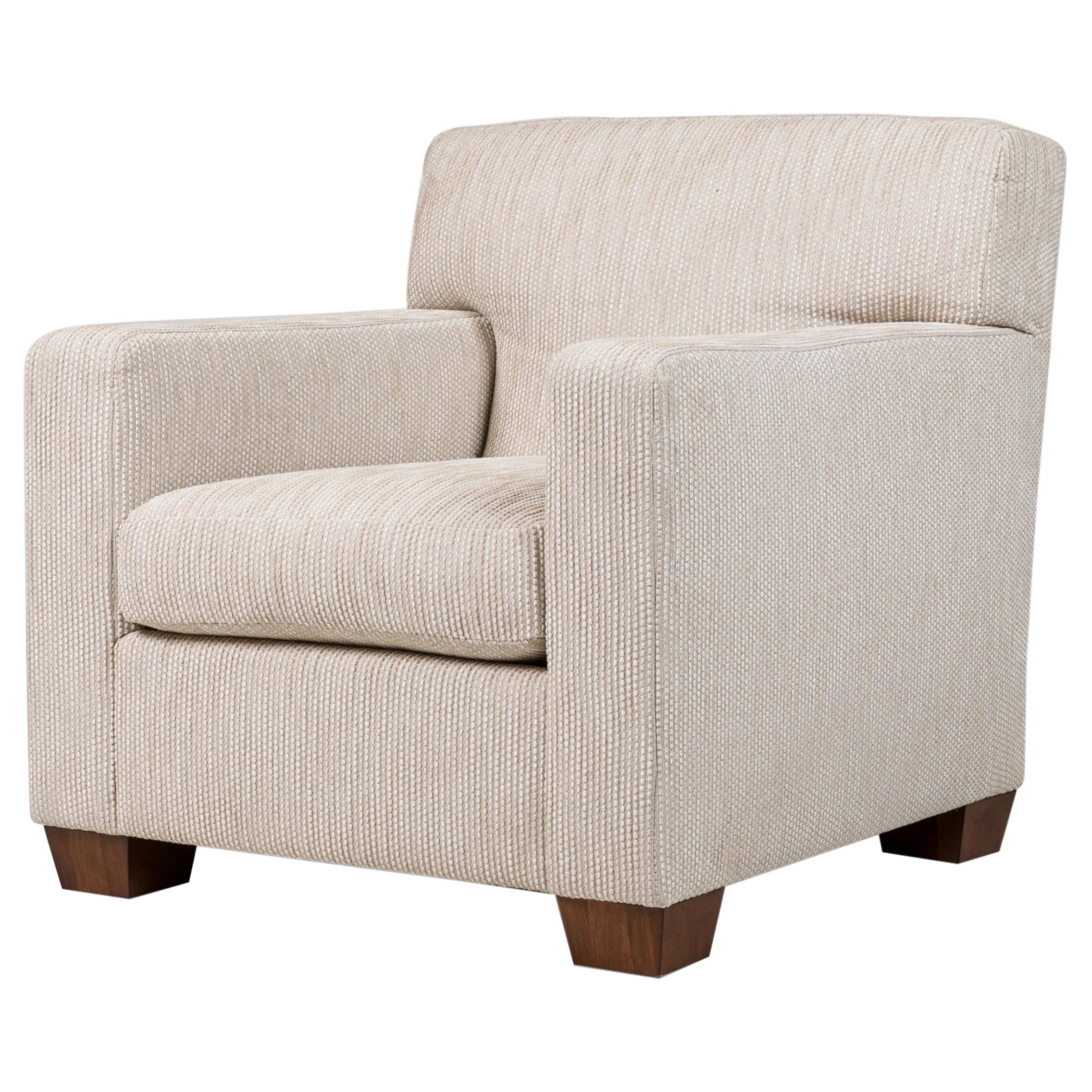 American Contemporary Beige Textured Club Chair en vente