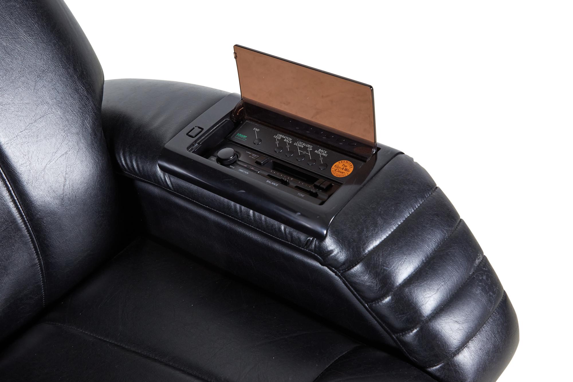 American Contemporary Black Leather Massage Chair 4