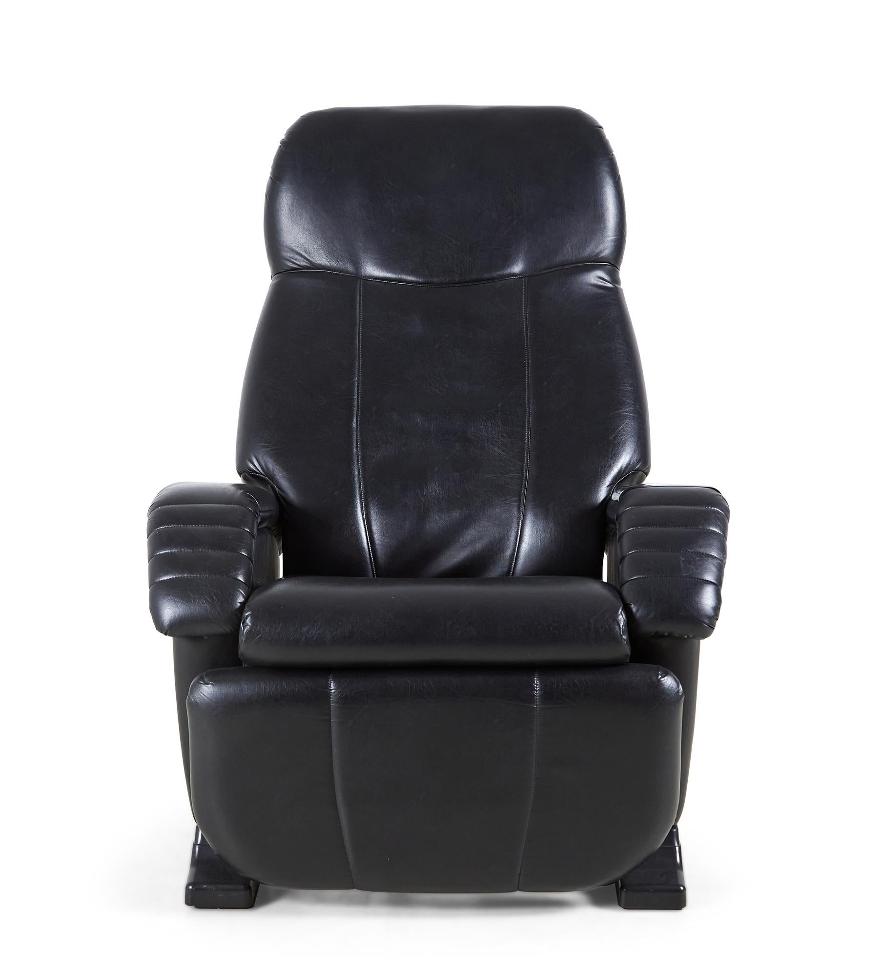 American Contemporary Black Leather Massage Chair 2