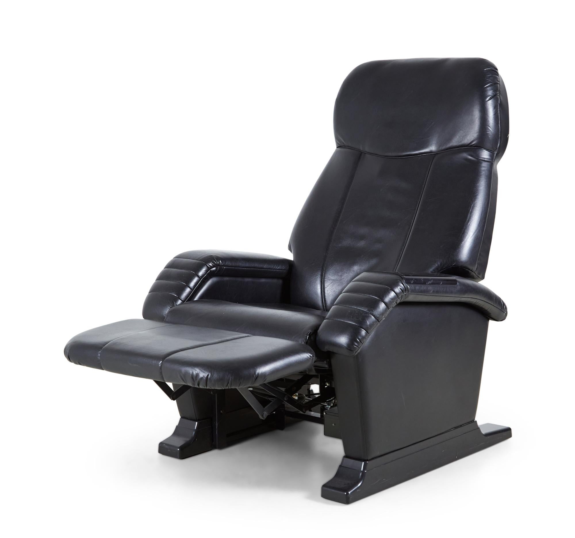 American Contemporary Black Leather Massage Chair 3