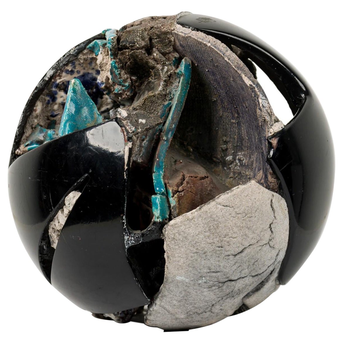 Orbita contemporanea americana a tecnica mista blu e nera in vendita