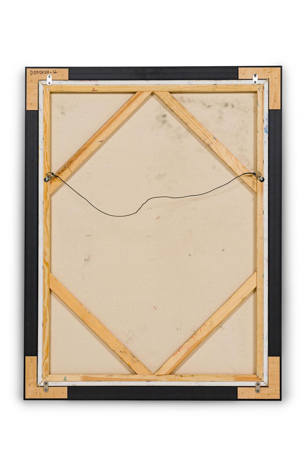 Peinture contemporaine américaine d'expressionnisme abstrait bleu et orange en vente 1