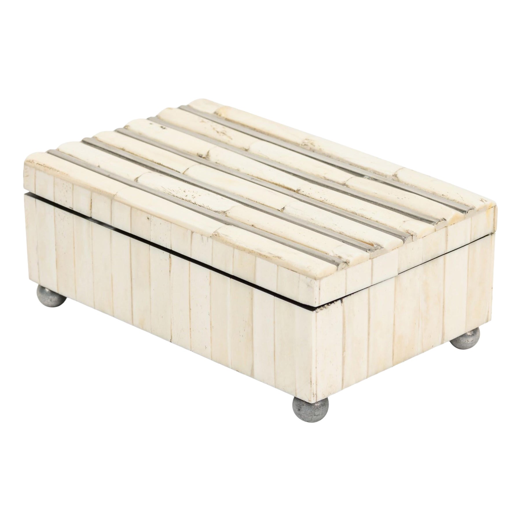 American Contemporary Faux Bone Decorative Box