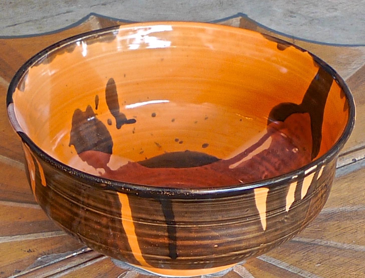 American Contemporary Glazed Ceramic 4 Pots and 1 Bowl 10