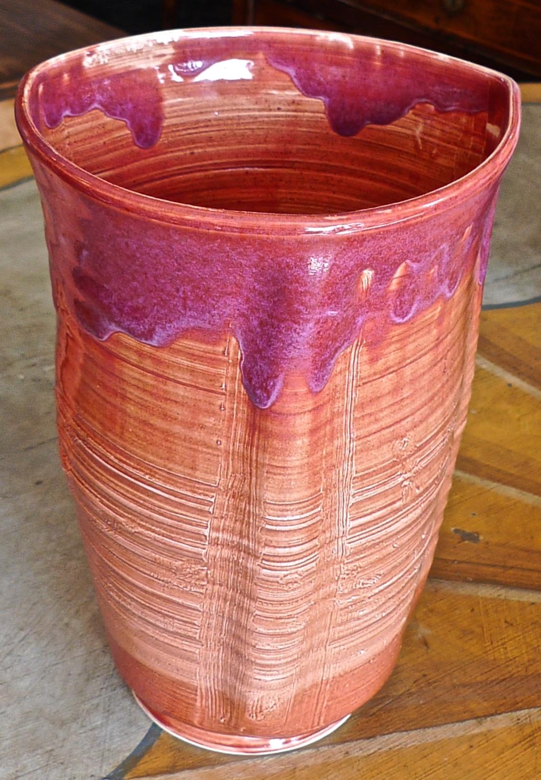 American Contemporary Glazed Ceramic 4 Pots and 1 Bowl 4