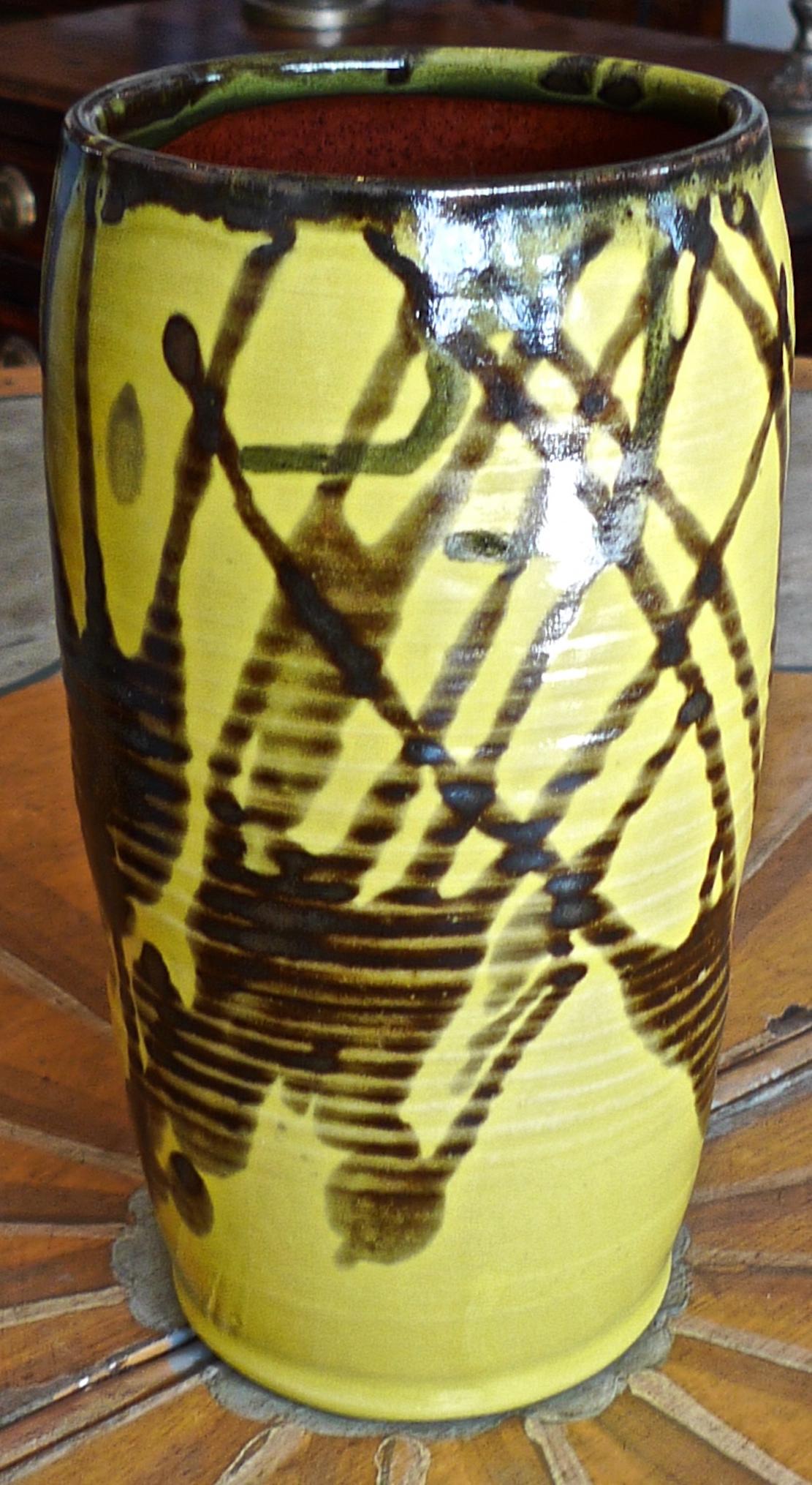American Contemporary Glazed Ceramic 4 Pots and 1 Bowl 6