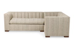 American Contemporary L shaped Channel 2 Piece Sectional