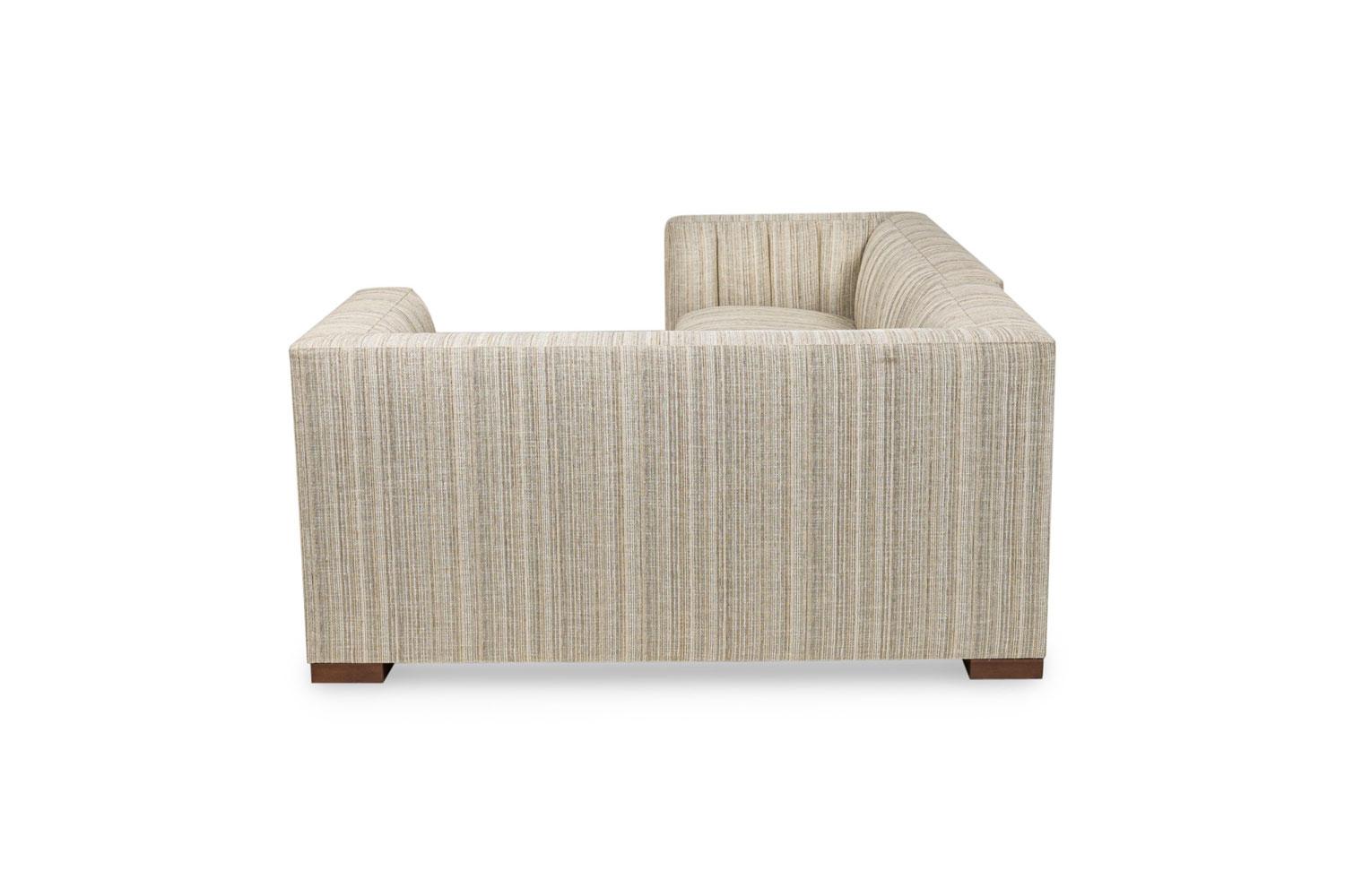 Américain American Contemporary L shaped Channel 2 Piece Sectional en vente