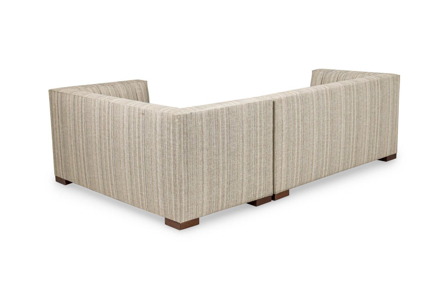 American Contemporary L shaped Channel 2 Piece Sectional Bon état - En vente à Queens, NY