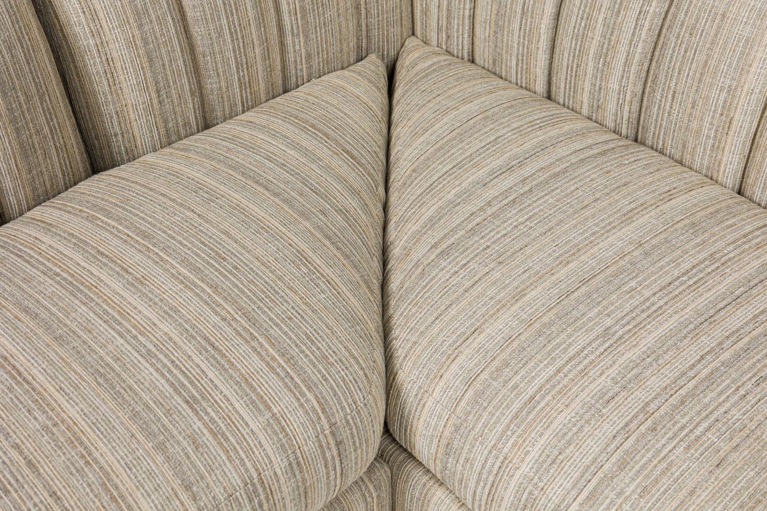 American Contemporary L shaped Channel 2 Piece Sectional en vente 1