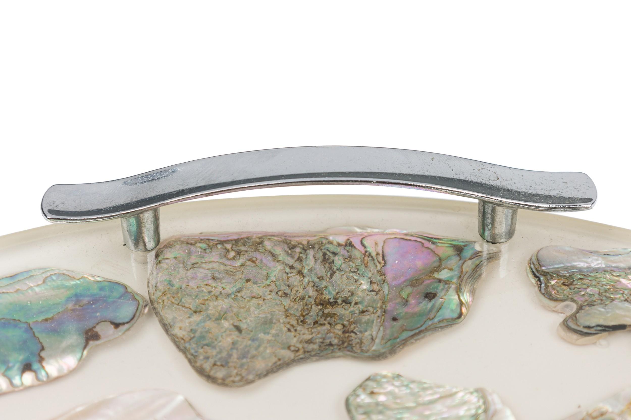 American Contemporary Lucite and Abalone Tray (20. Jahrhundert) im Angebot