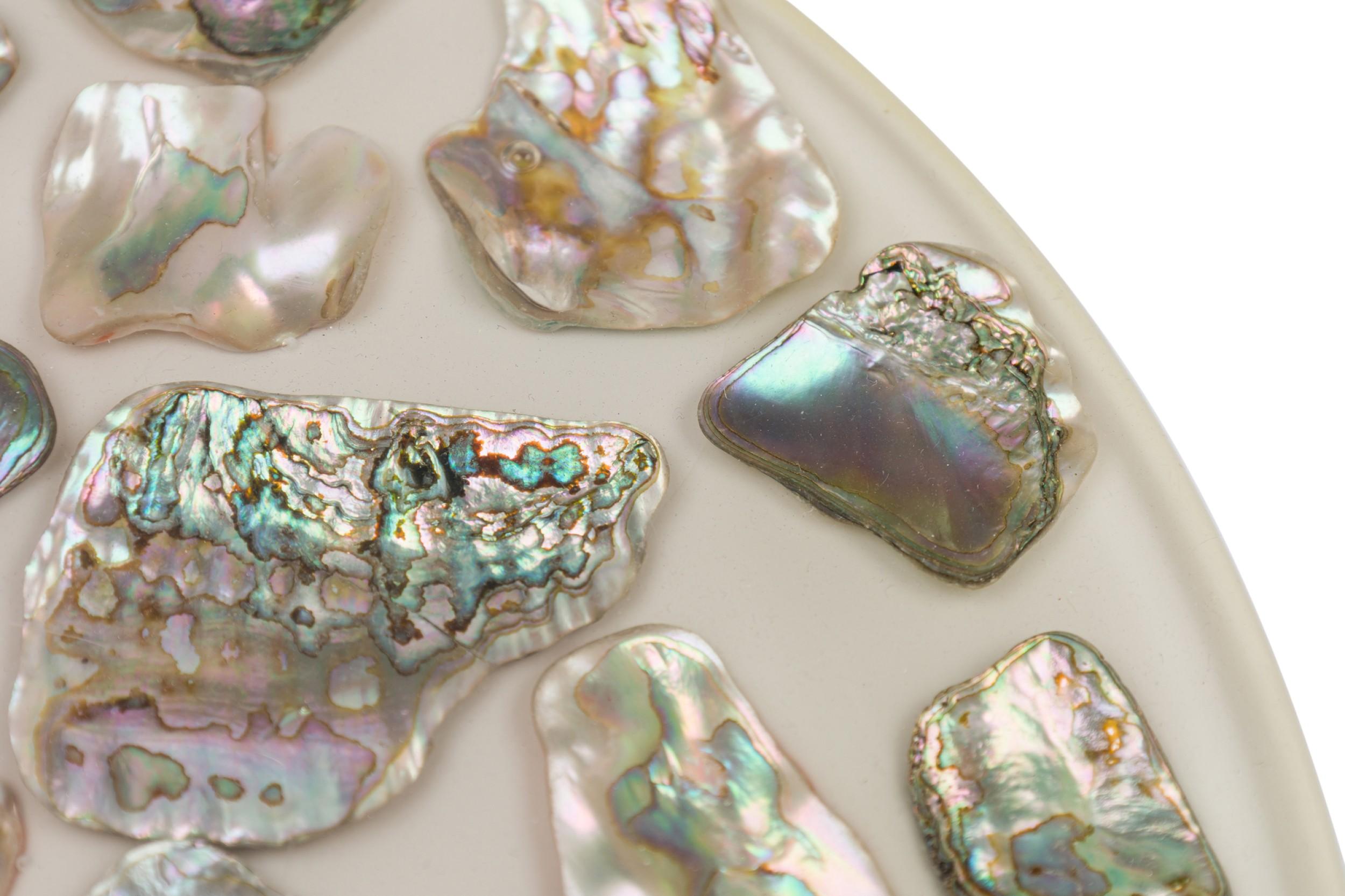 American Contemporary Lucite and Abalone Tray im Angebot 1