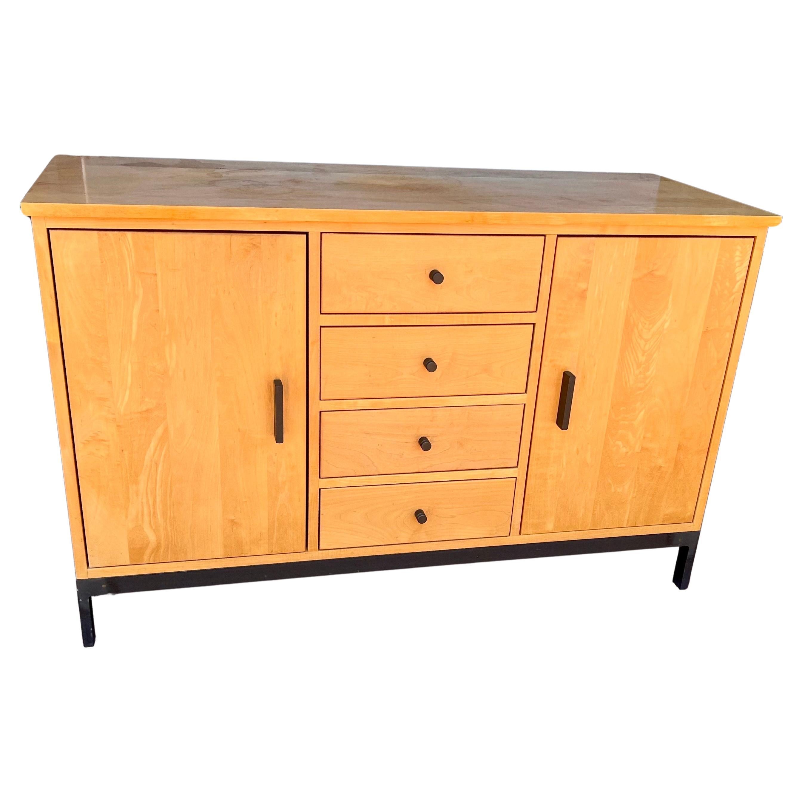 American Contemporary Modern Solid Maple & Steel Credenza By Room & Board 2
