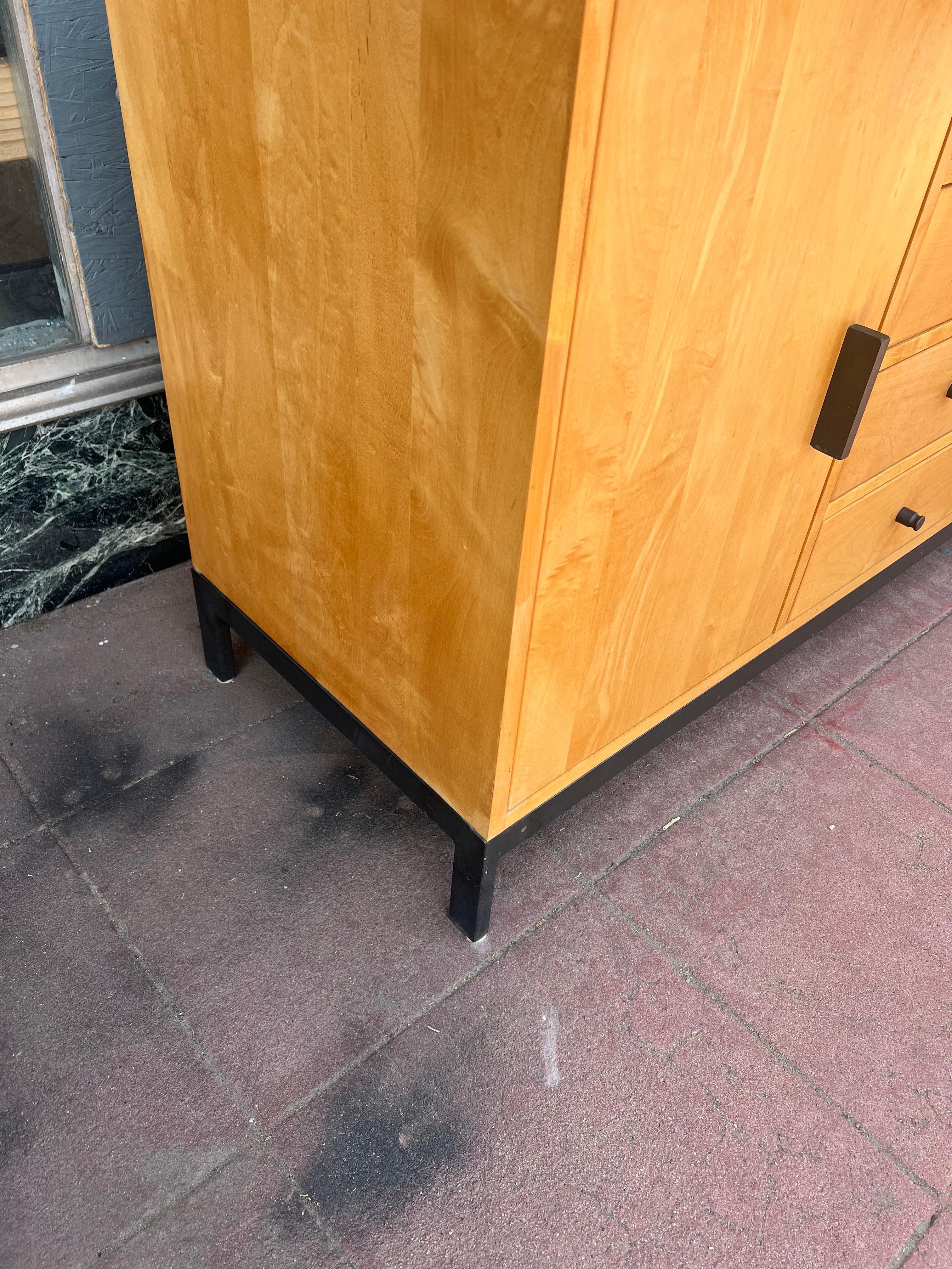 American Contemporary Modern Solid Maple & Steel Credenza By Room & Board 4
