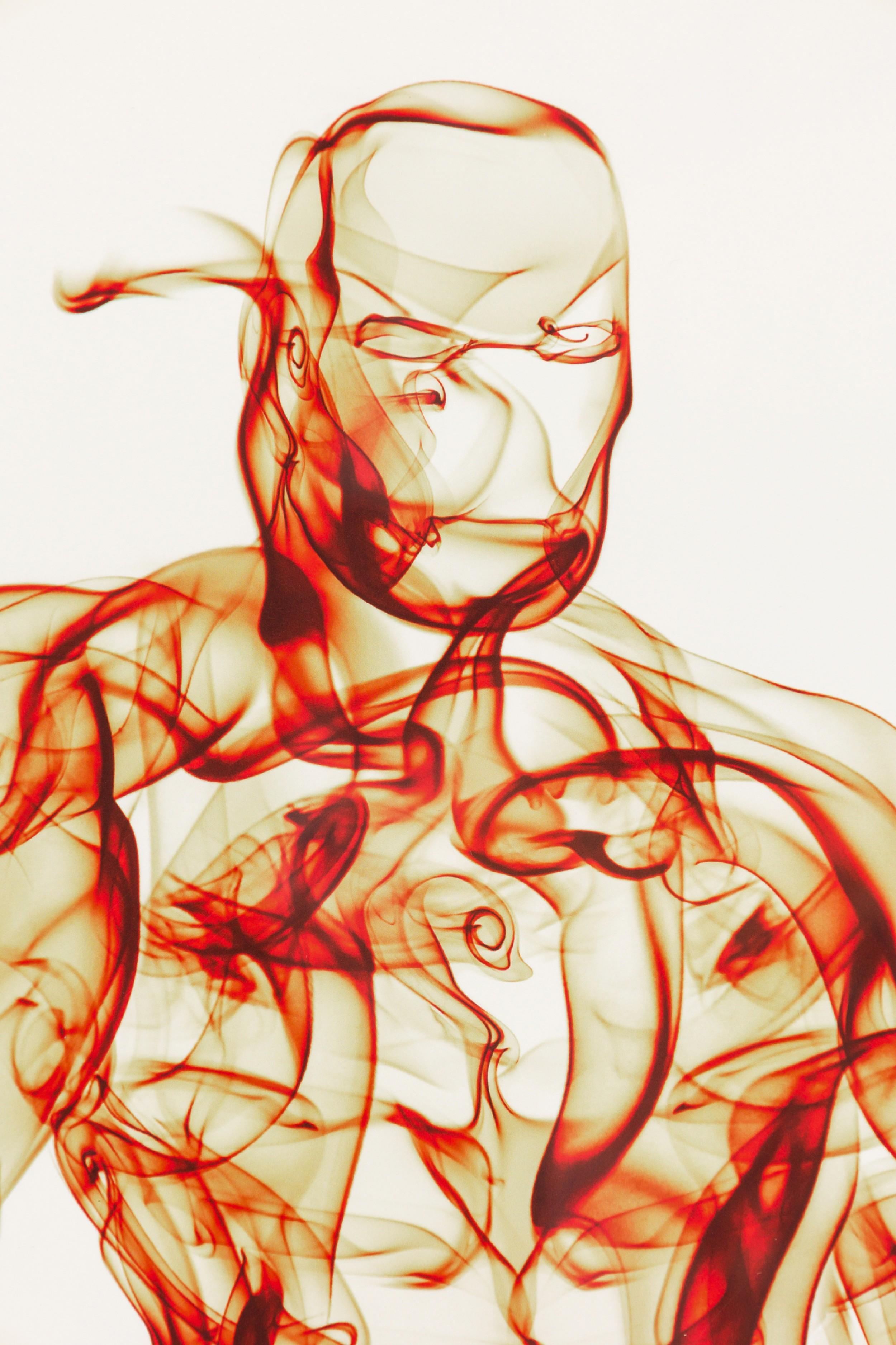 Póster de humo de superhéroe americano contemporáneo de Ironman Moderno en venta