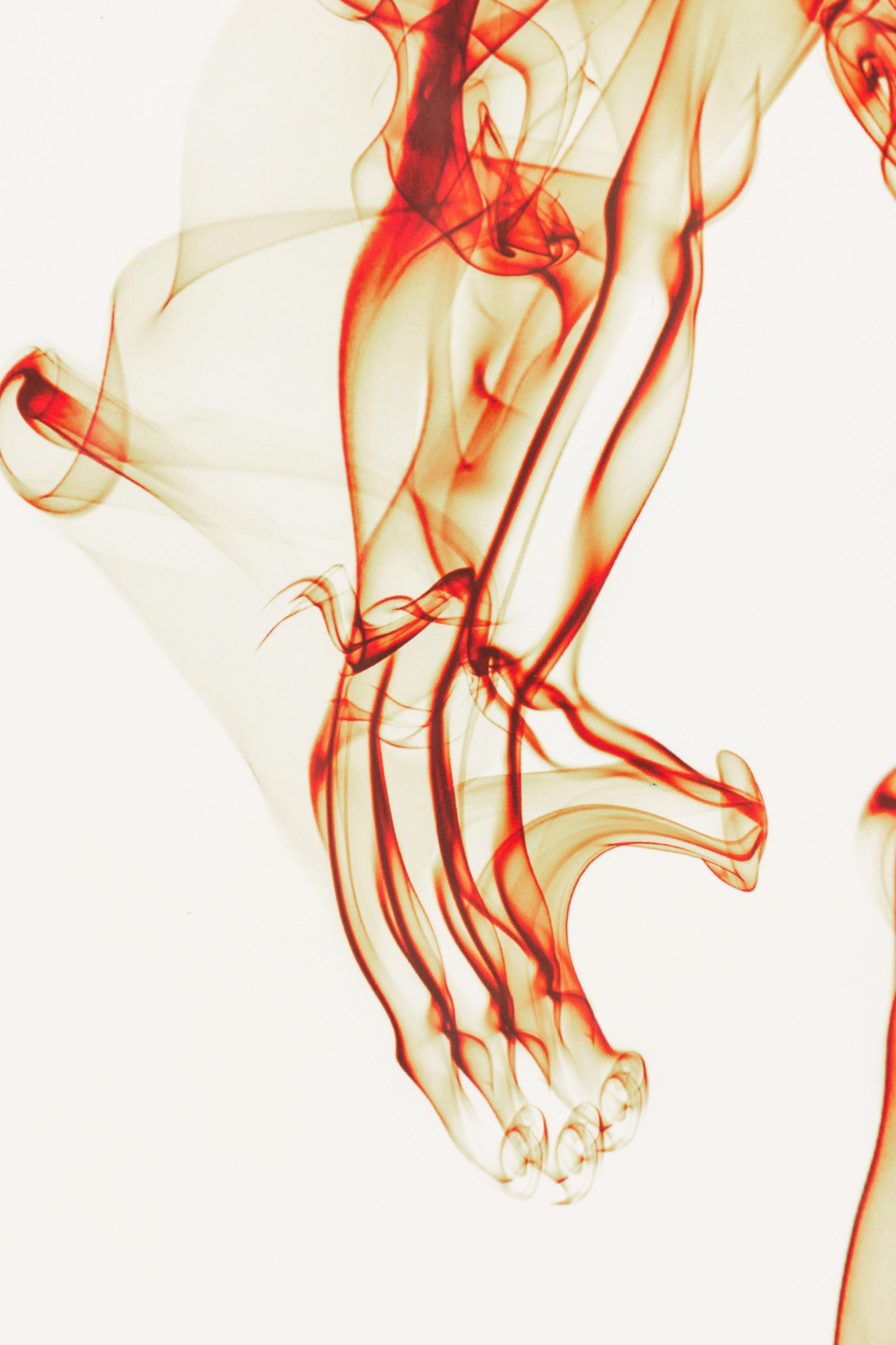 Póster de humo de superhéroe americano contemporáneo de Ironman Cerusado en venta