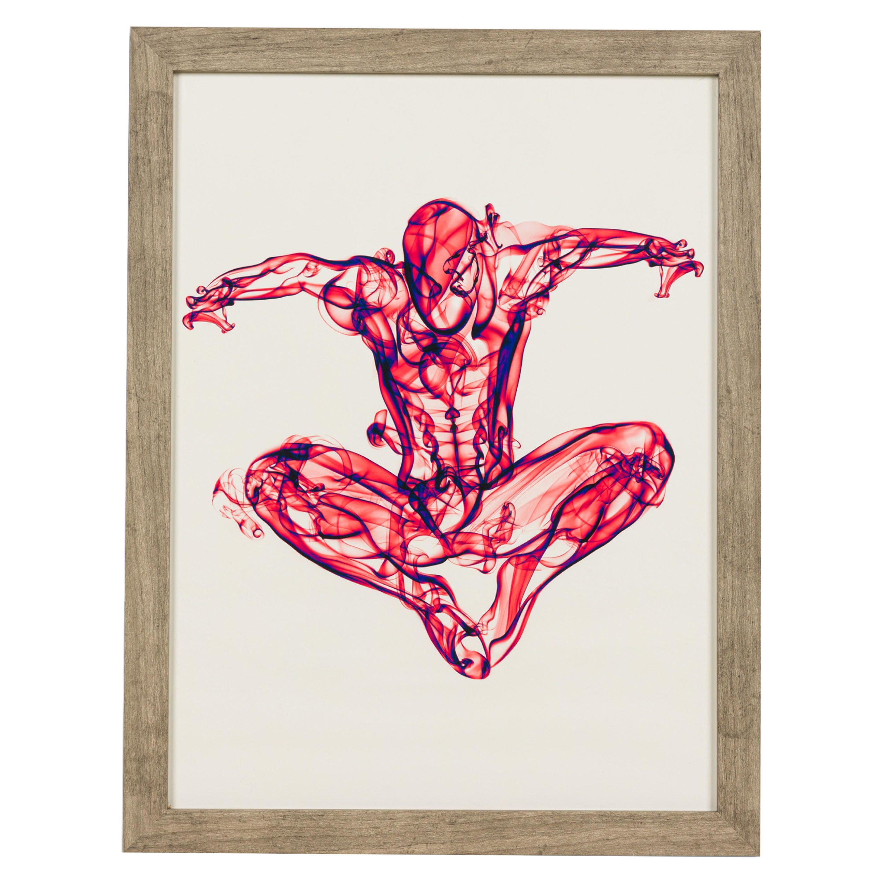 American Contemporary Superhero Smoke Poster of Spider-man