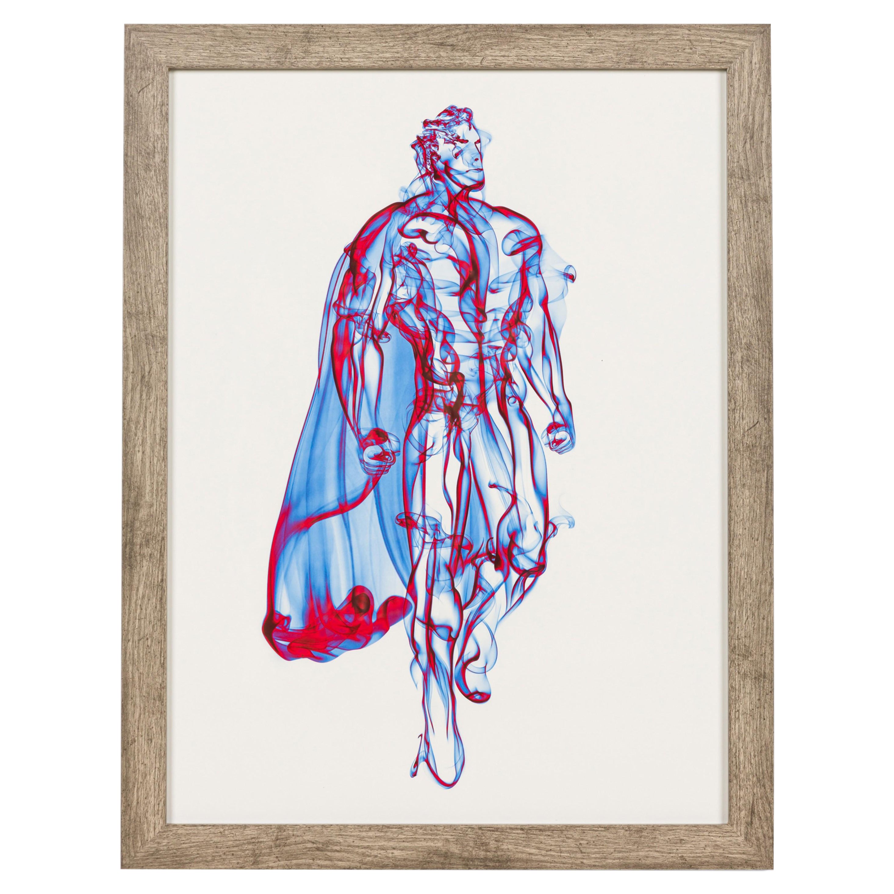 American Contemporary Superhero Smoke Poster von Superman