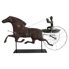 American Copper and Brass Sulky Driver Weather Vane