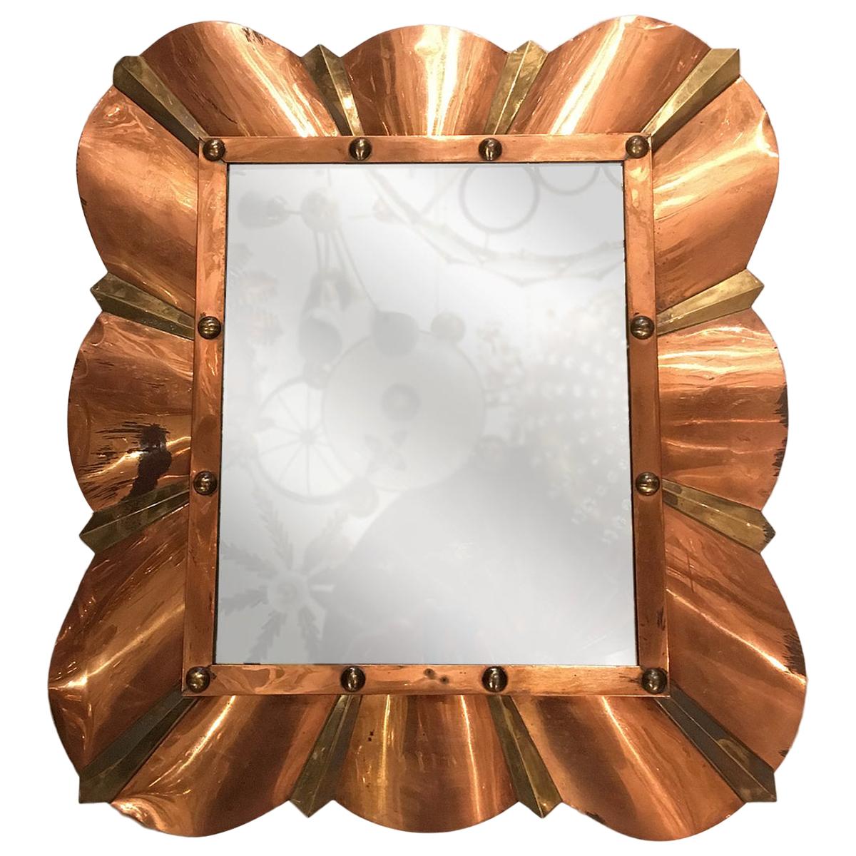 American Copper Mirror For Sale