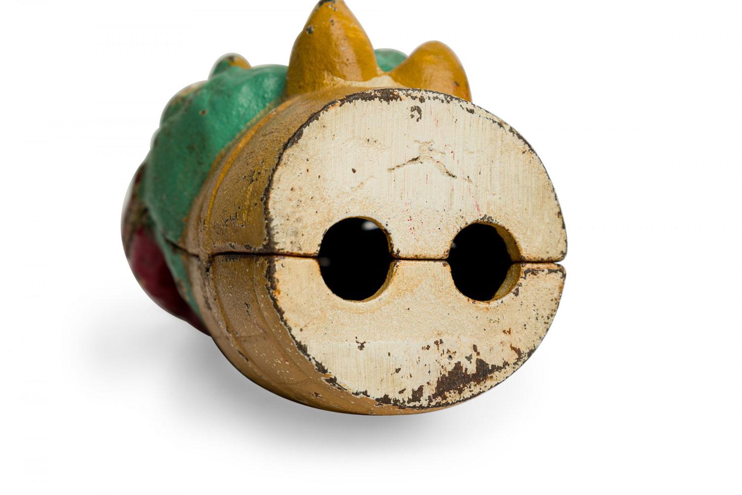 American Country Antique Painted Cast Iron Dutch Child Figural Coin Bank en vente 1