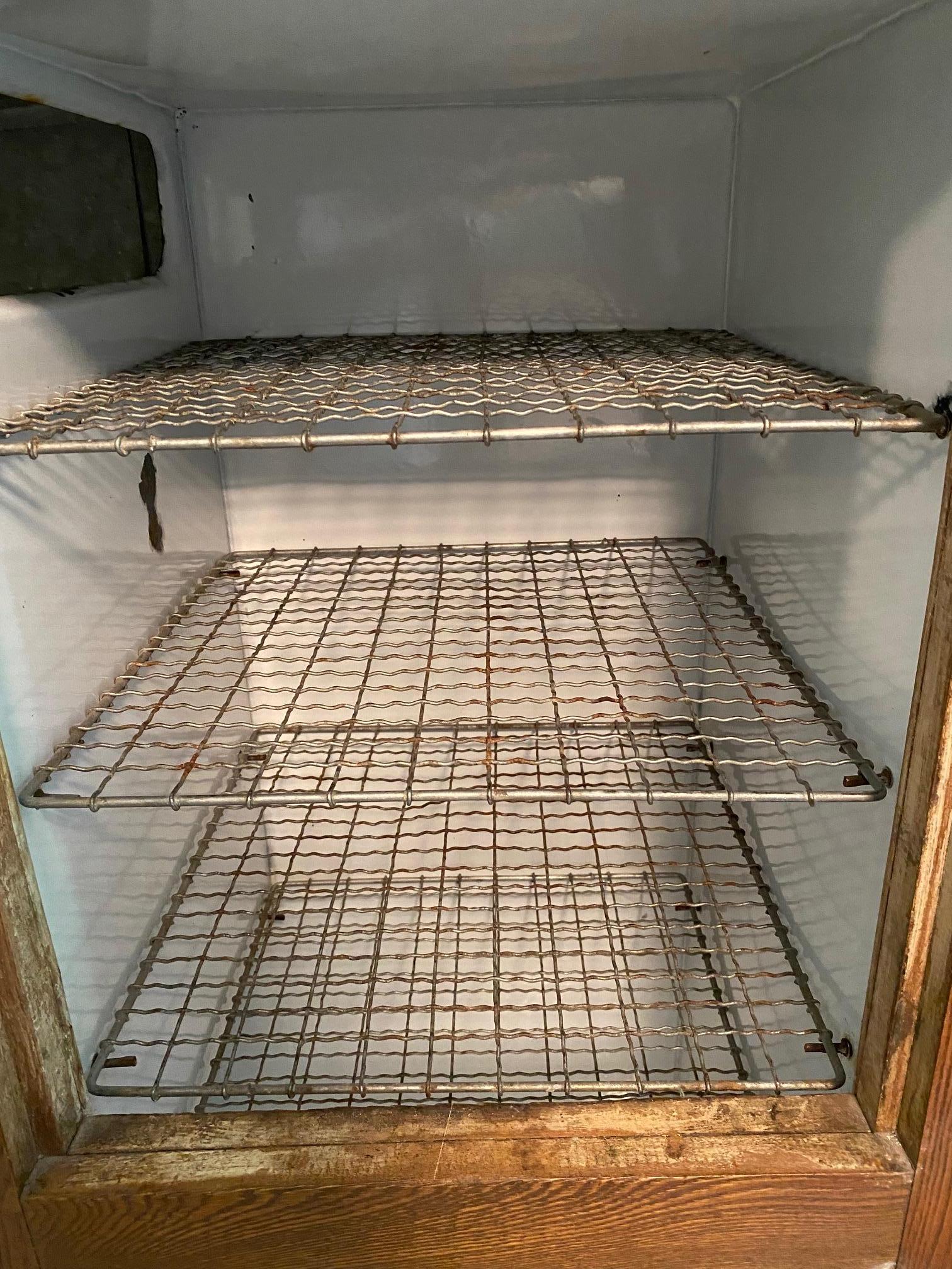 American Country Authentic Turn of the Century DeWitt Oak Ice Box Cabinet 3