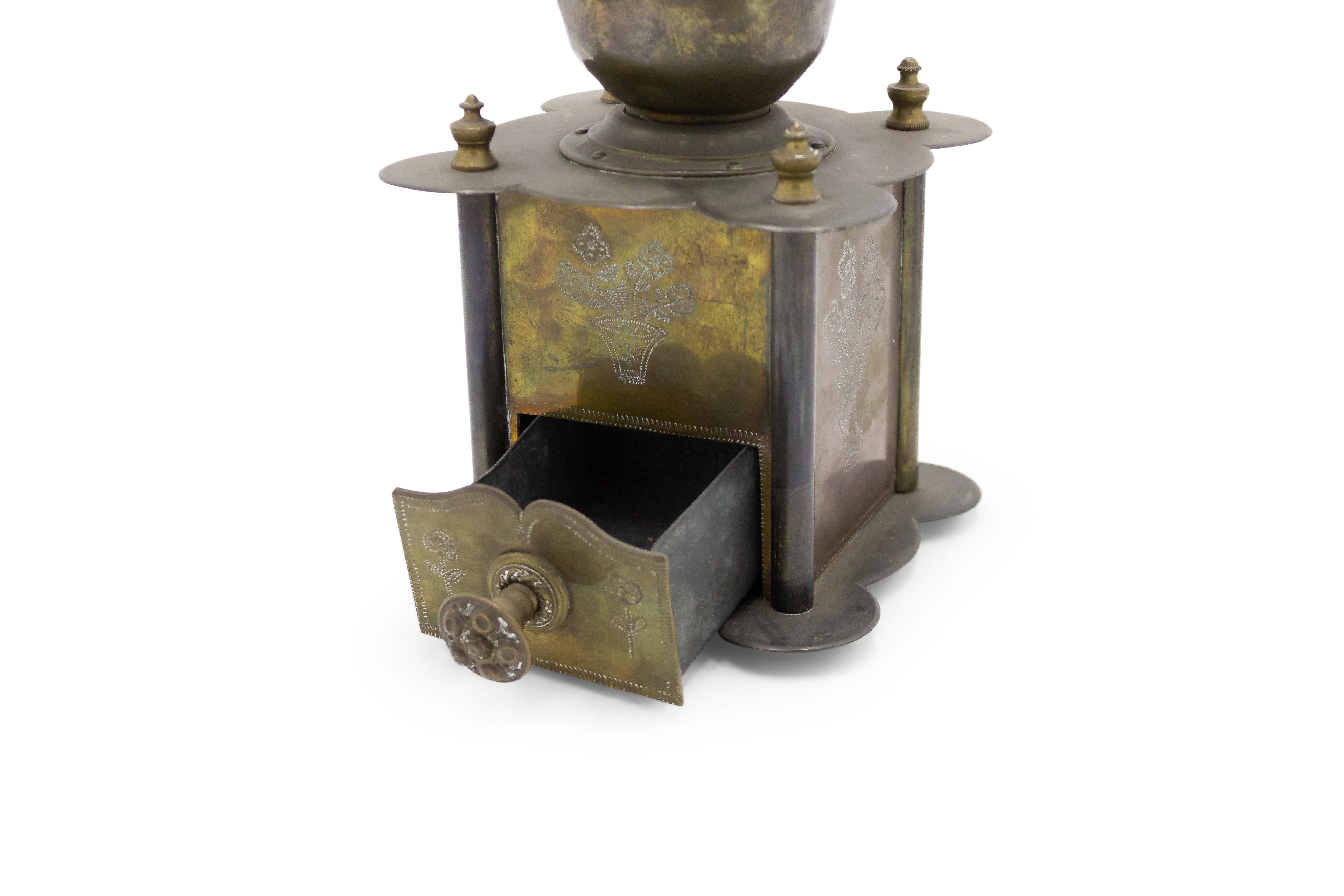 American Country Brass Coffee Grinder For Sale 8