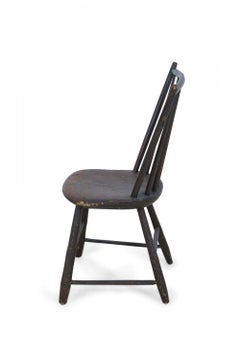 American Country Child Sized Dark Brown Painted Windsor Chair