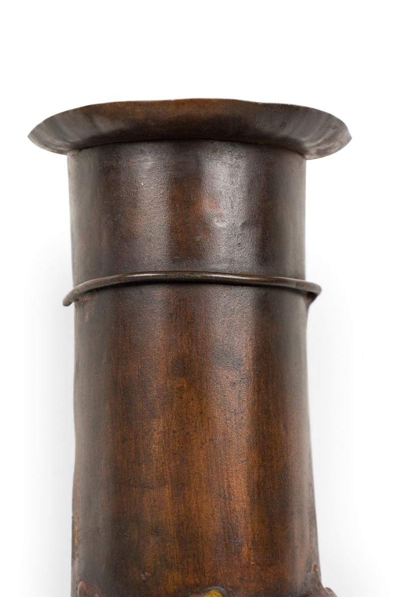 20th Century American Country Copper Steam Engine Wall Plaque For Sale