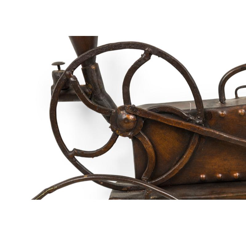 American Country Copper Steam Engine Wall Plaque For Sale 1