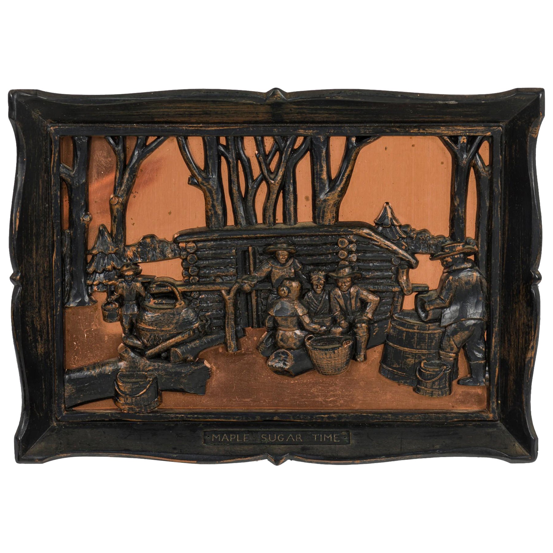 Placa de pared American Country Coppercraft de la agricultura del arce