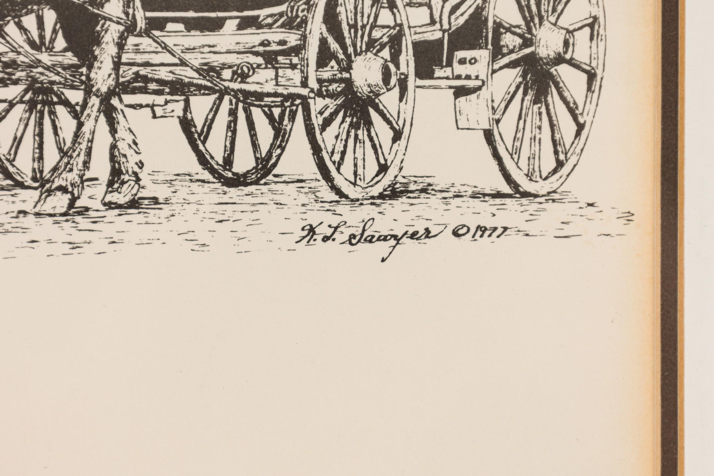 Rustique Gravure encadrée 