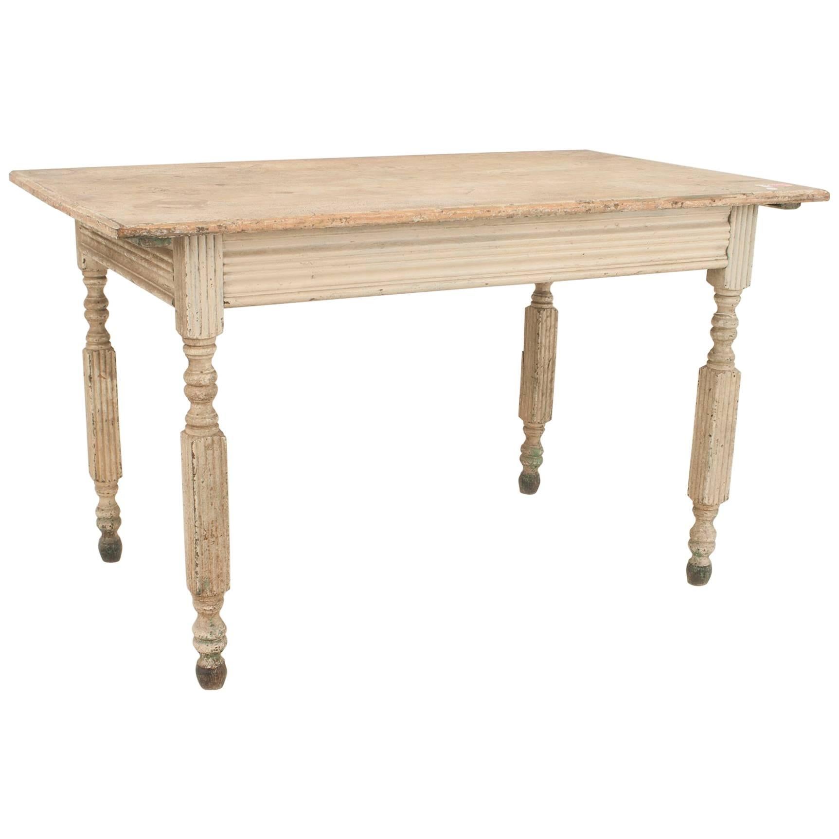 American Country Grey Painted Dining Table