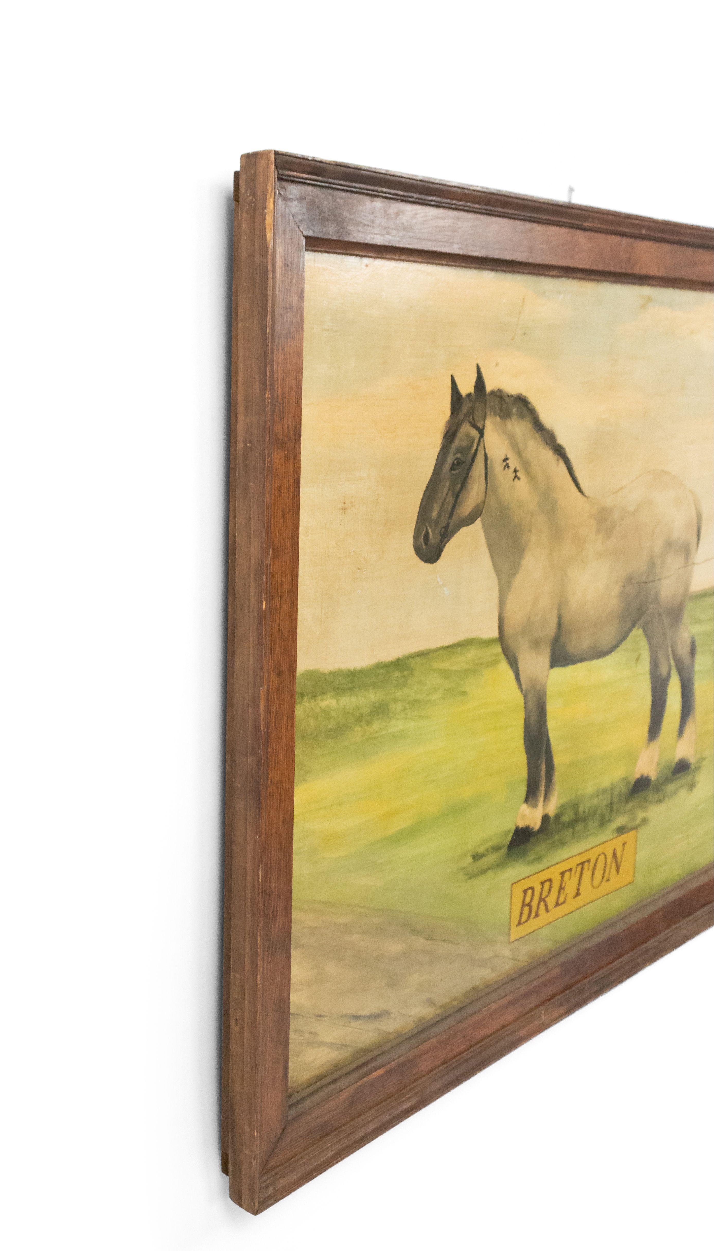 Peint à la main Peinture bretonne sur cheval de campagne américain en vente