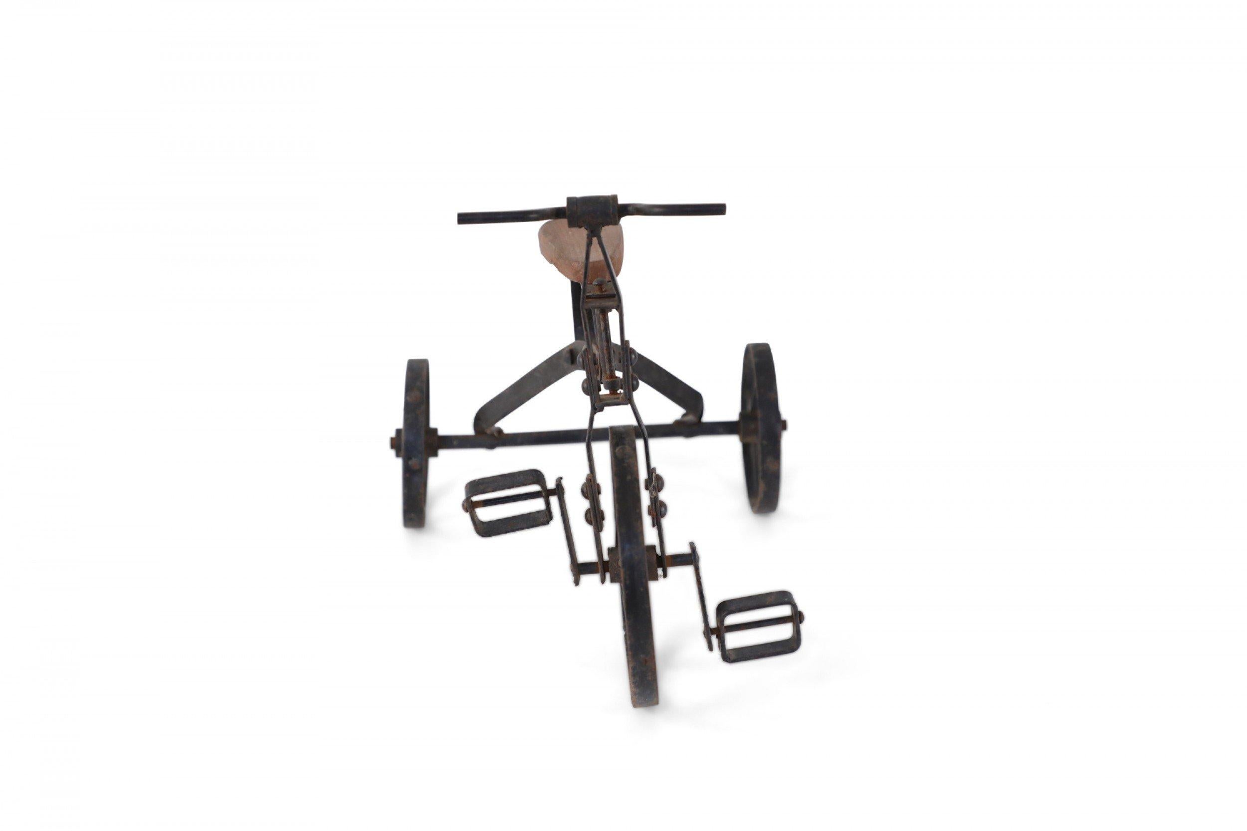 American Country Iron Miniature Bicycle Sculpture For Sale 3
