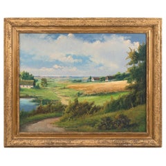 American Country Landscape of Summer Field