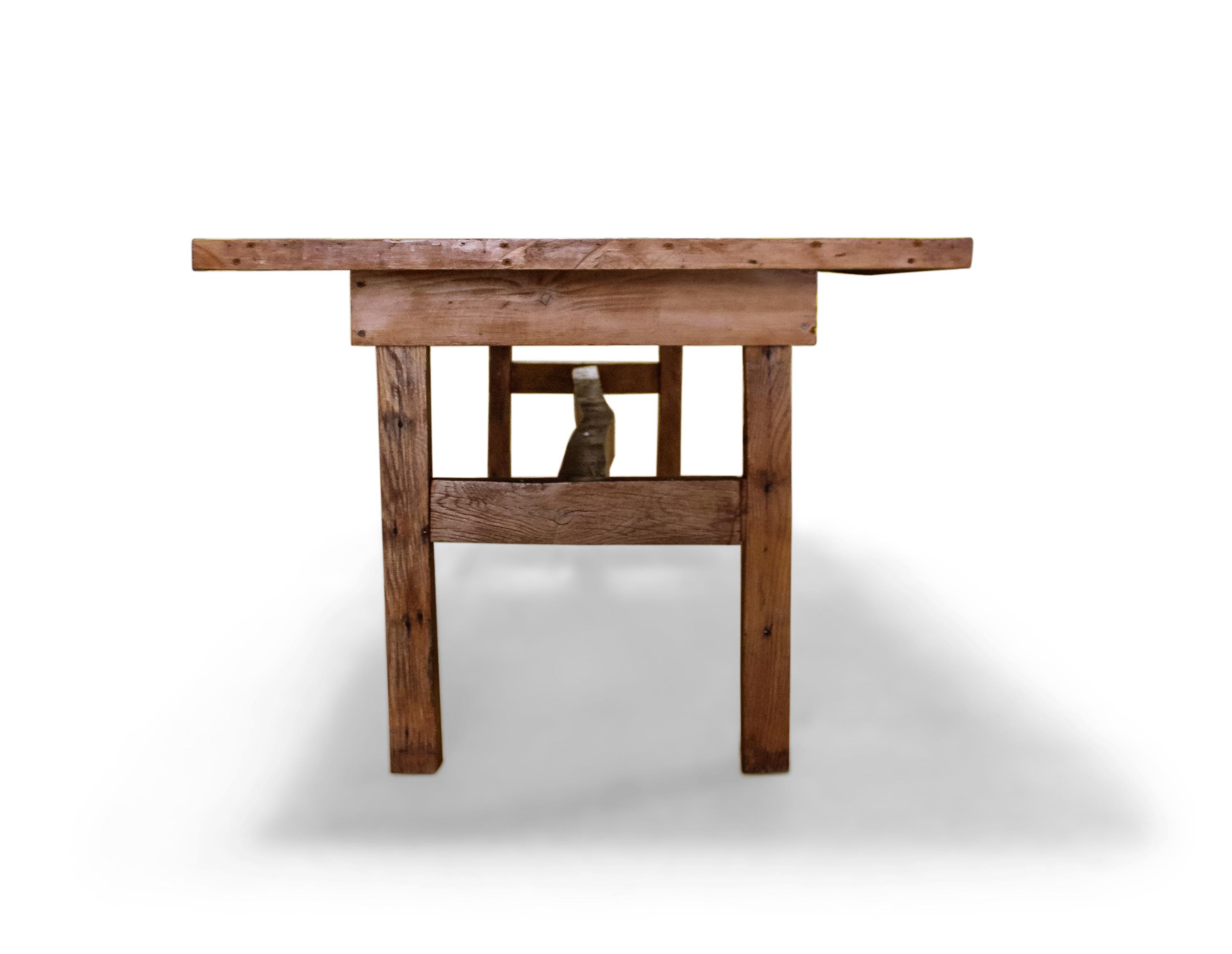 20th Century American Country Large Pine Dining Table