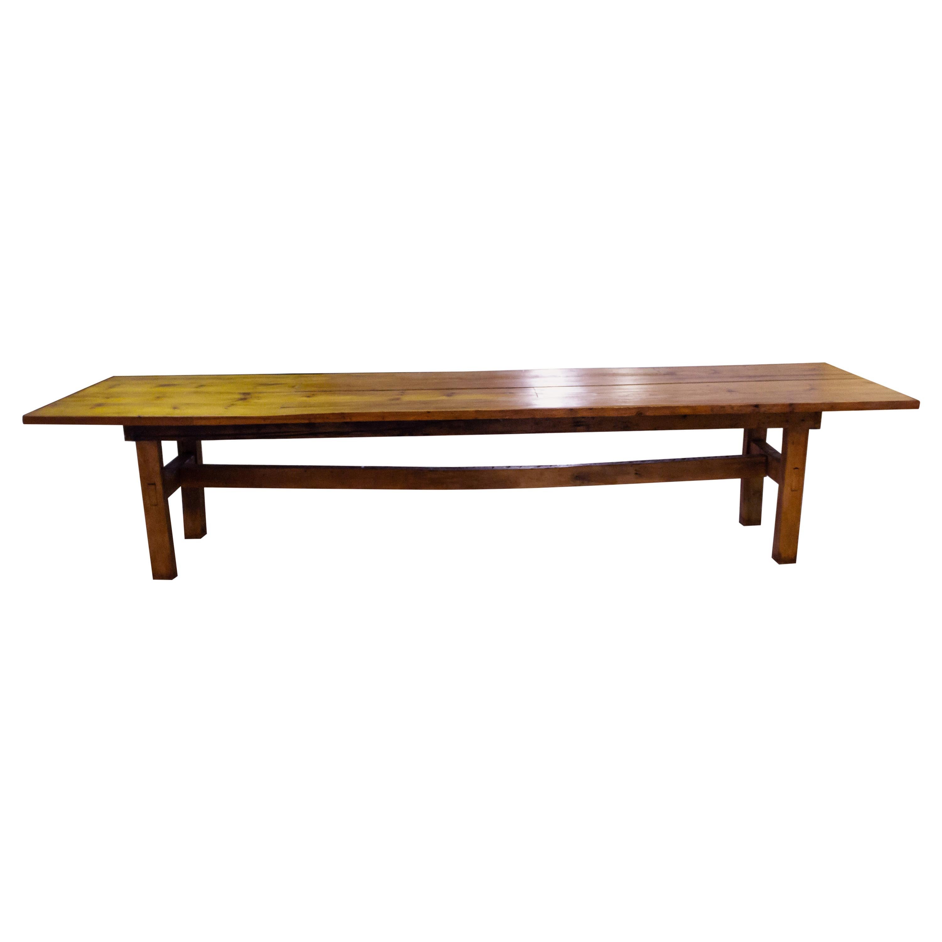 American Country Large Pine Dining Table