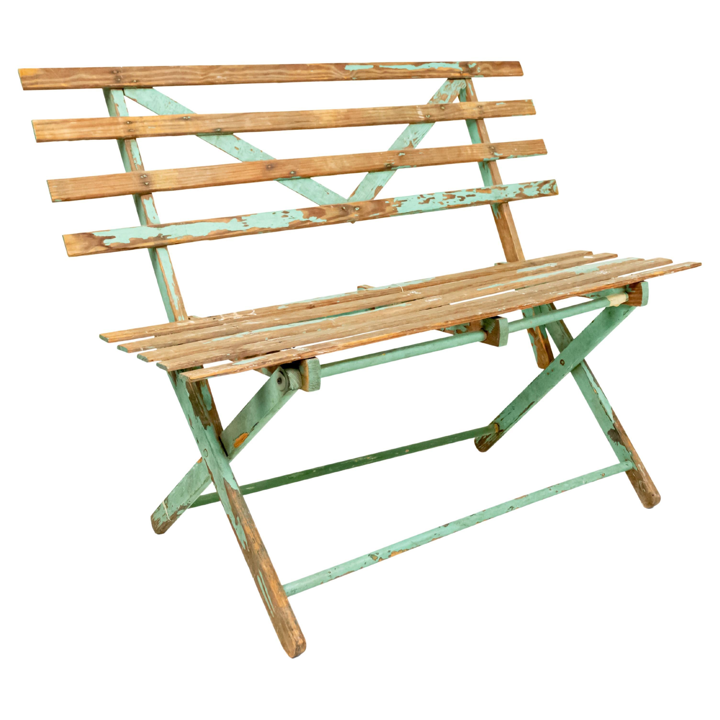 Industrial Folding Bench at 1stDibs